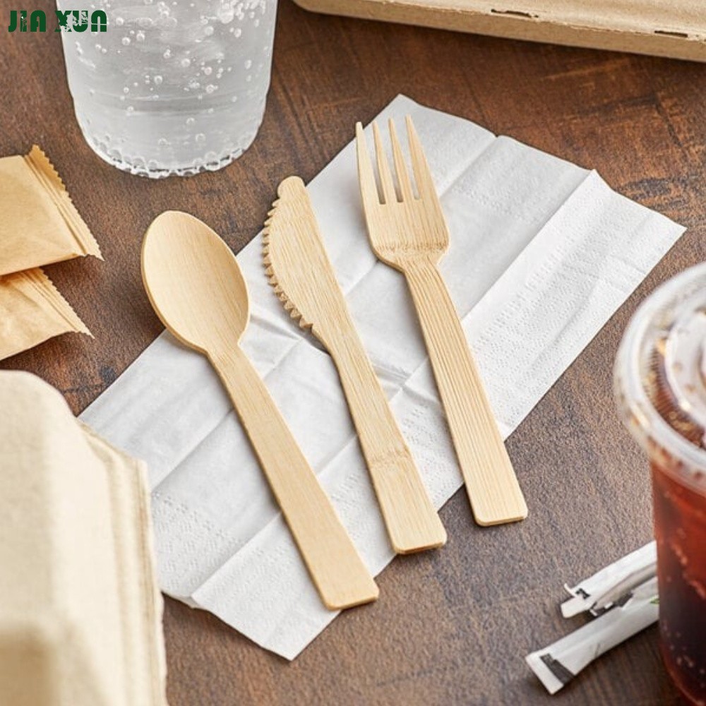 bamboo disposable utensils set